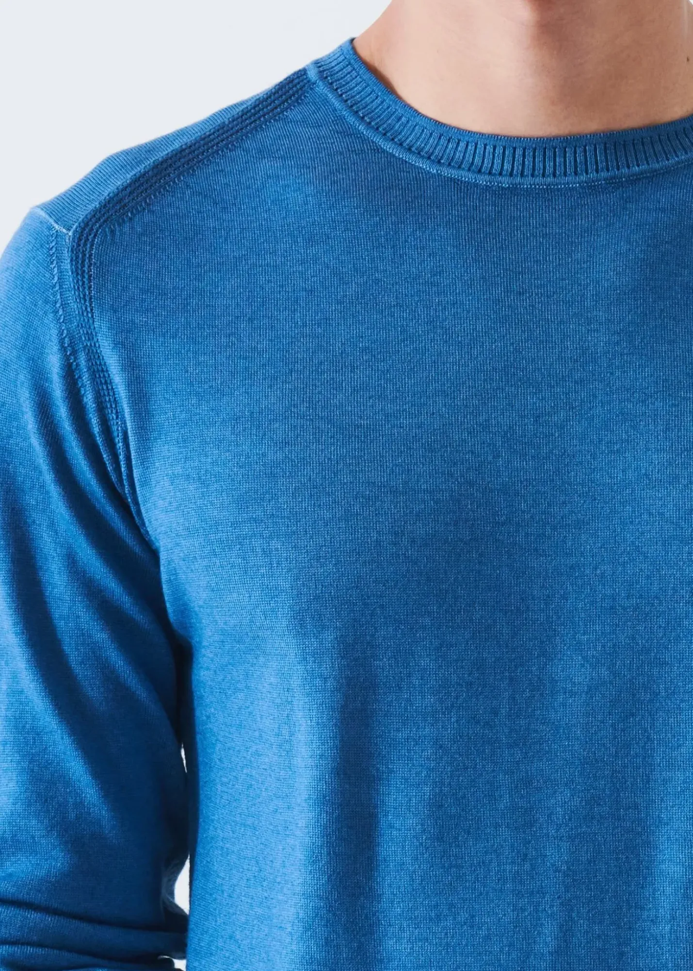 PATRICK ASSARAF Extra-Fine Merino Cold Dye Crewneck|Men Knitwear
