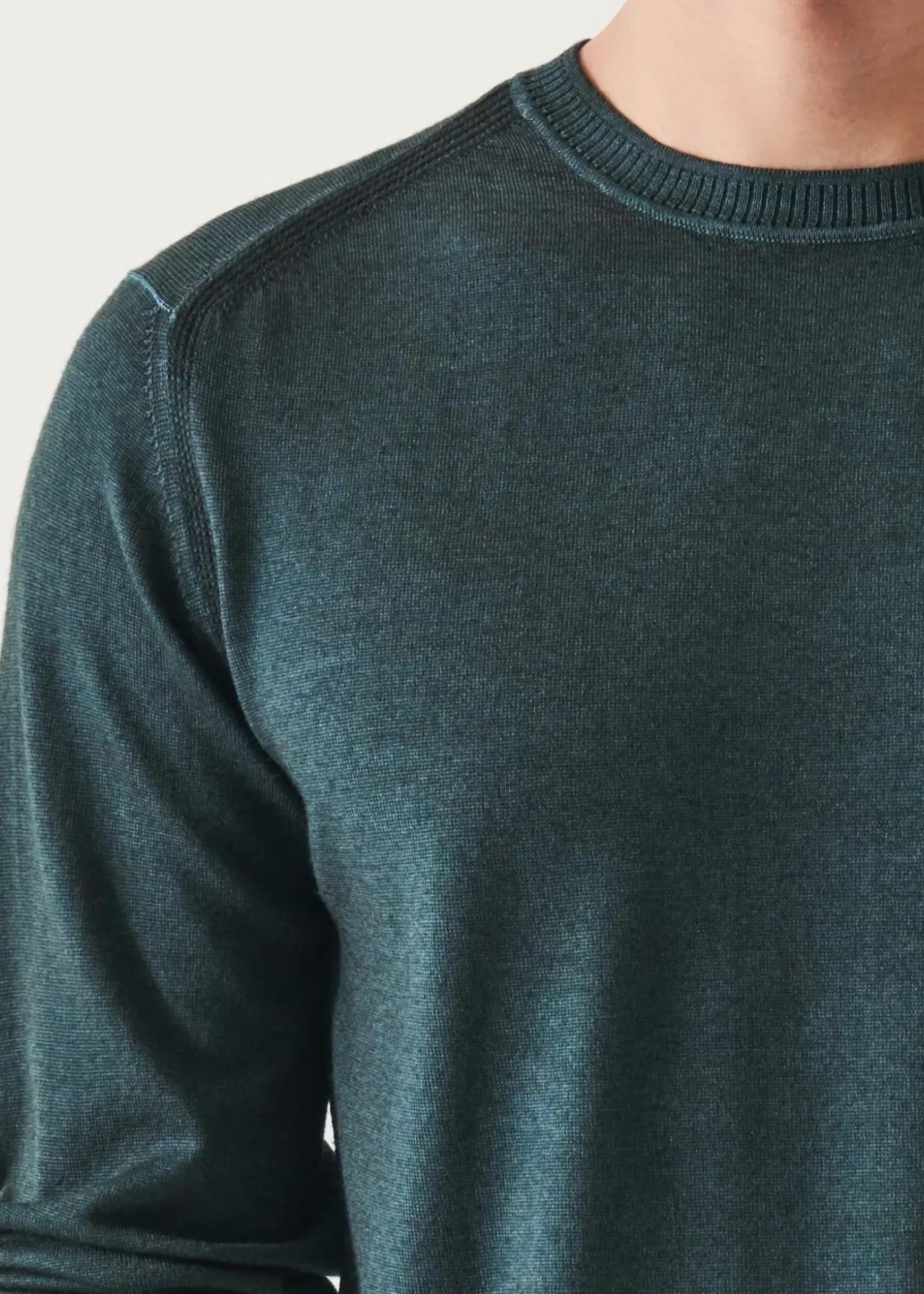 PATRICK ASSARAF Extra-Fine Merino Cold Dye Crewneck|Men Knitwear