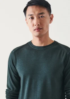 PATRICK ASSARAF Extra-Fine Merino Cold Dye Crewneck|Men Knitwear