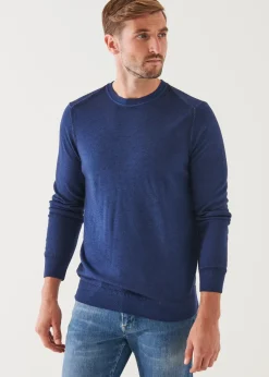 PATRICK ASSARAF Extra-Fine Merino Cold Dye Crewneck|Men Knitwear