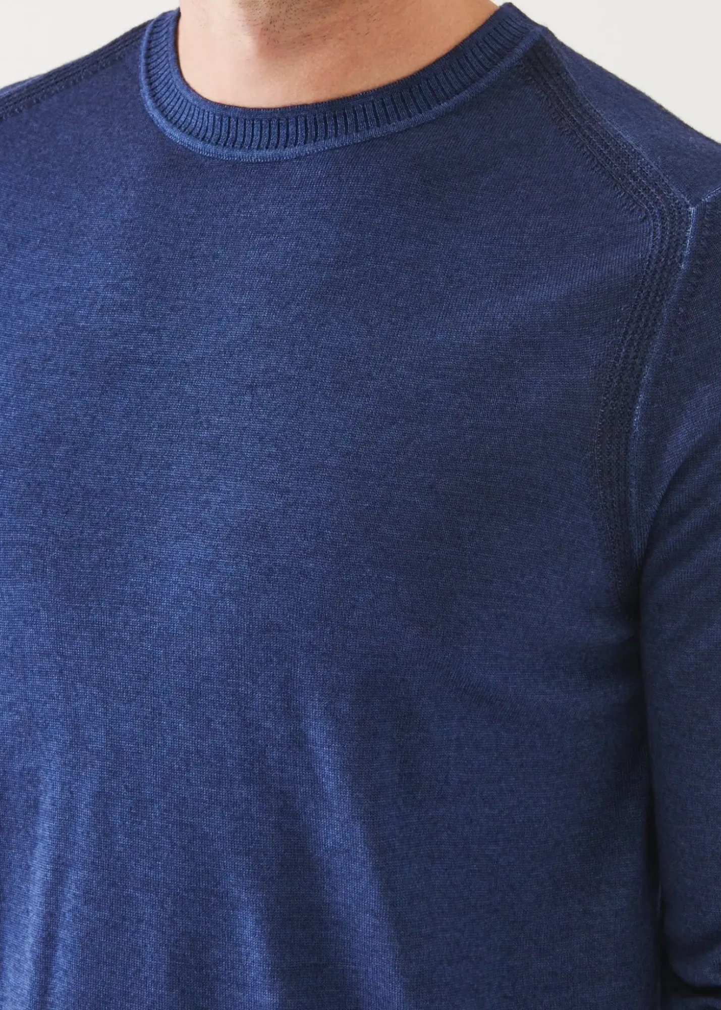 PATRICK ASSARAF Extra-Fine Merino Cold Dye Crewneck|Men Knitwear