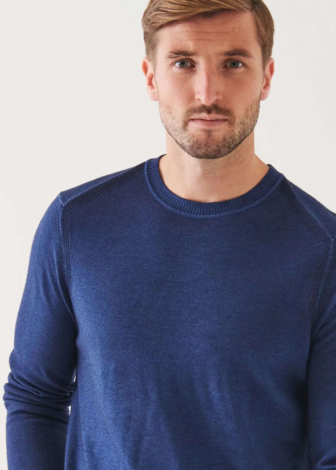 PATRICK ASSARAF Extra-Fine Merino Cold Dye Crewneck|Men Knitwear