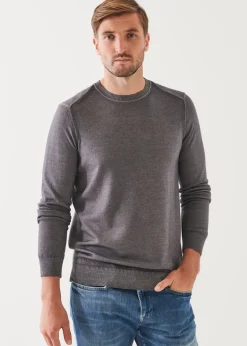 PATRICK ASSARAF Extra-Fine Merino Cold Dye Crewneck|Men Knitwear