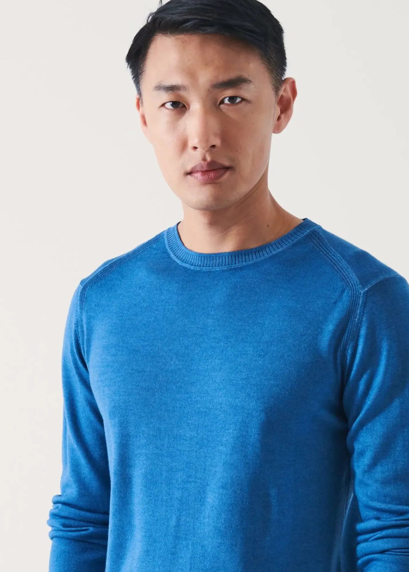 PATRICK ASSARAF Extra-Fine Merino Cold Dye Crewneck|Men Knitwear