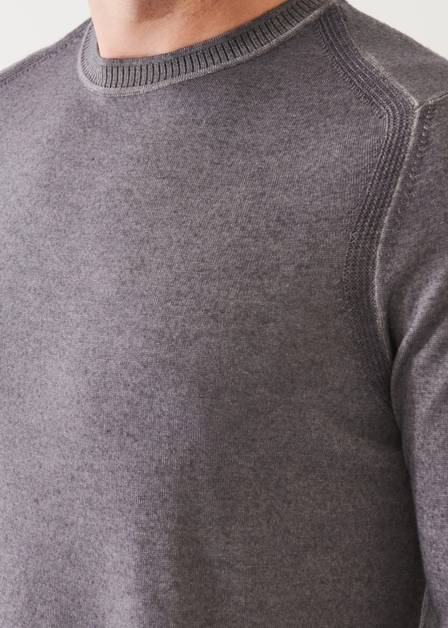 PATRICK ASSARAF Extra-Fine Merino Cold Dye Crewneck|Men Knitwear