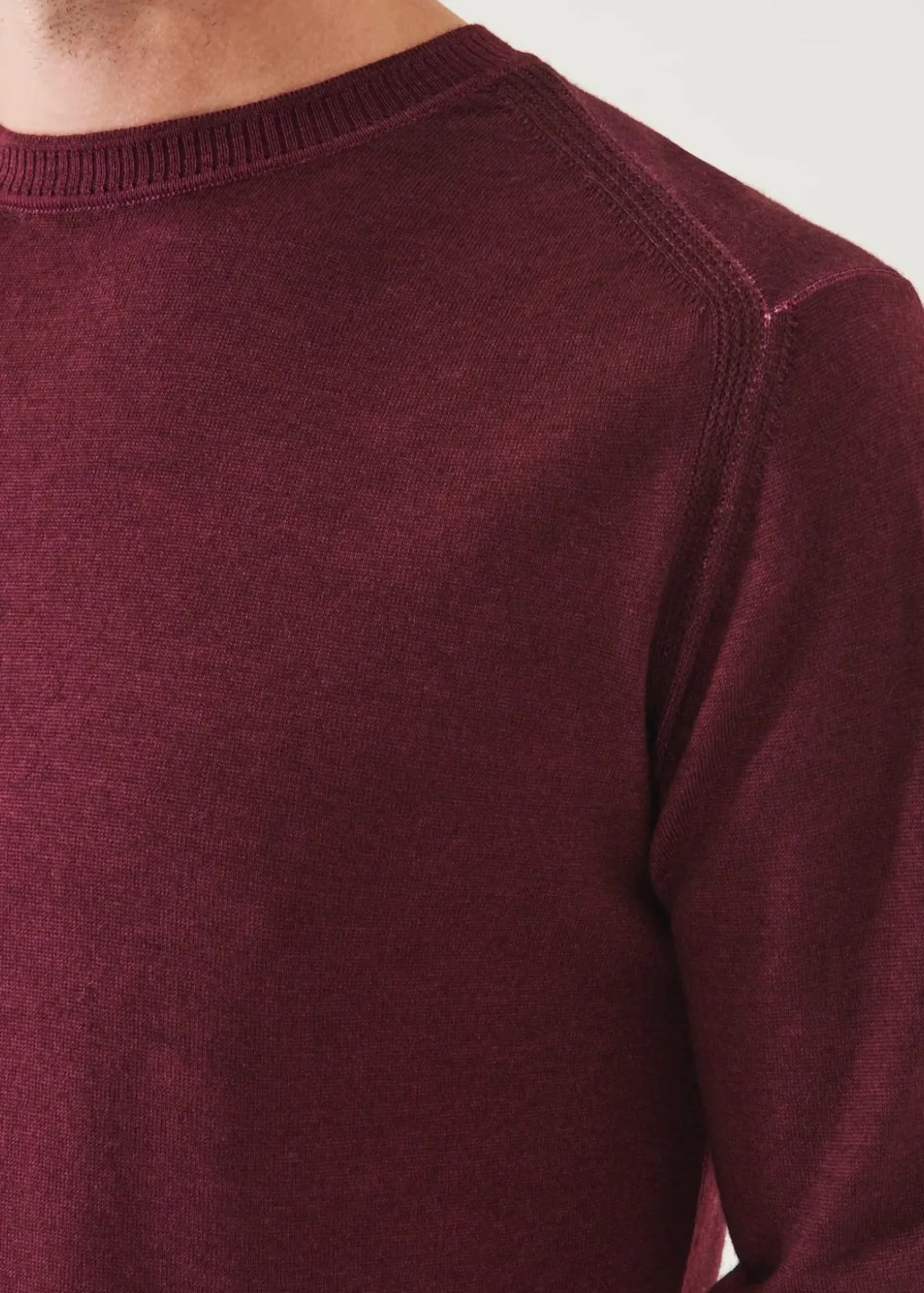 PATRICK ASSARAF Extra-Fine Merino Cold Dye Crewneck|Men Knitwear