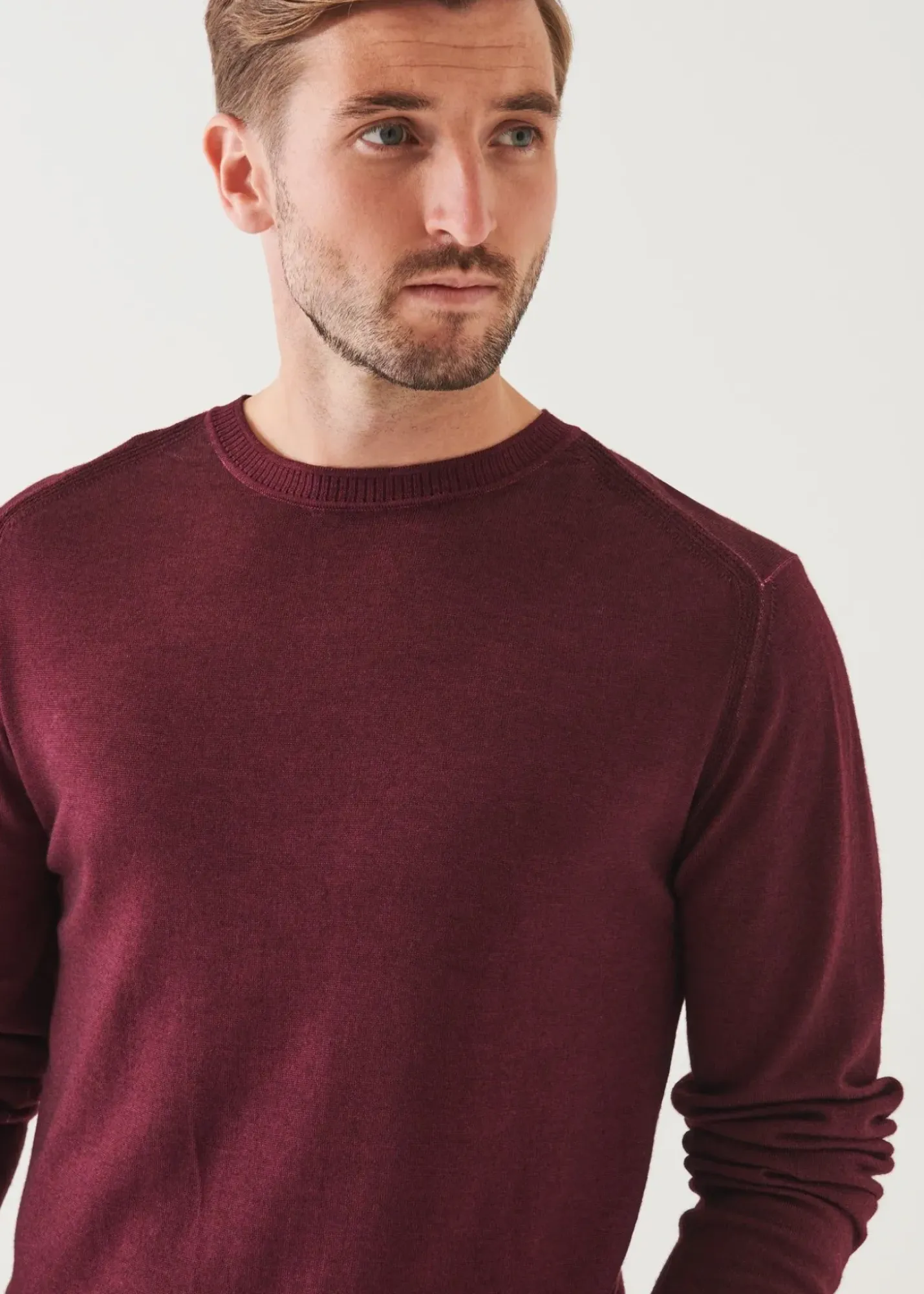 PATRICK ASSARAF Extra-Fine Merino Cold Dye Crewneck|Men Knitwear