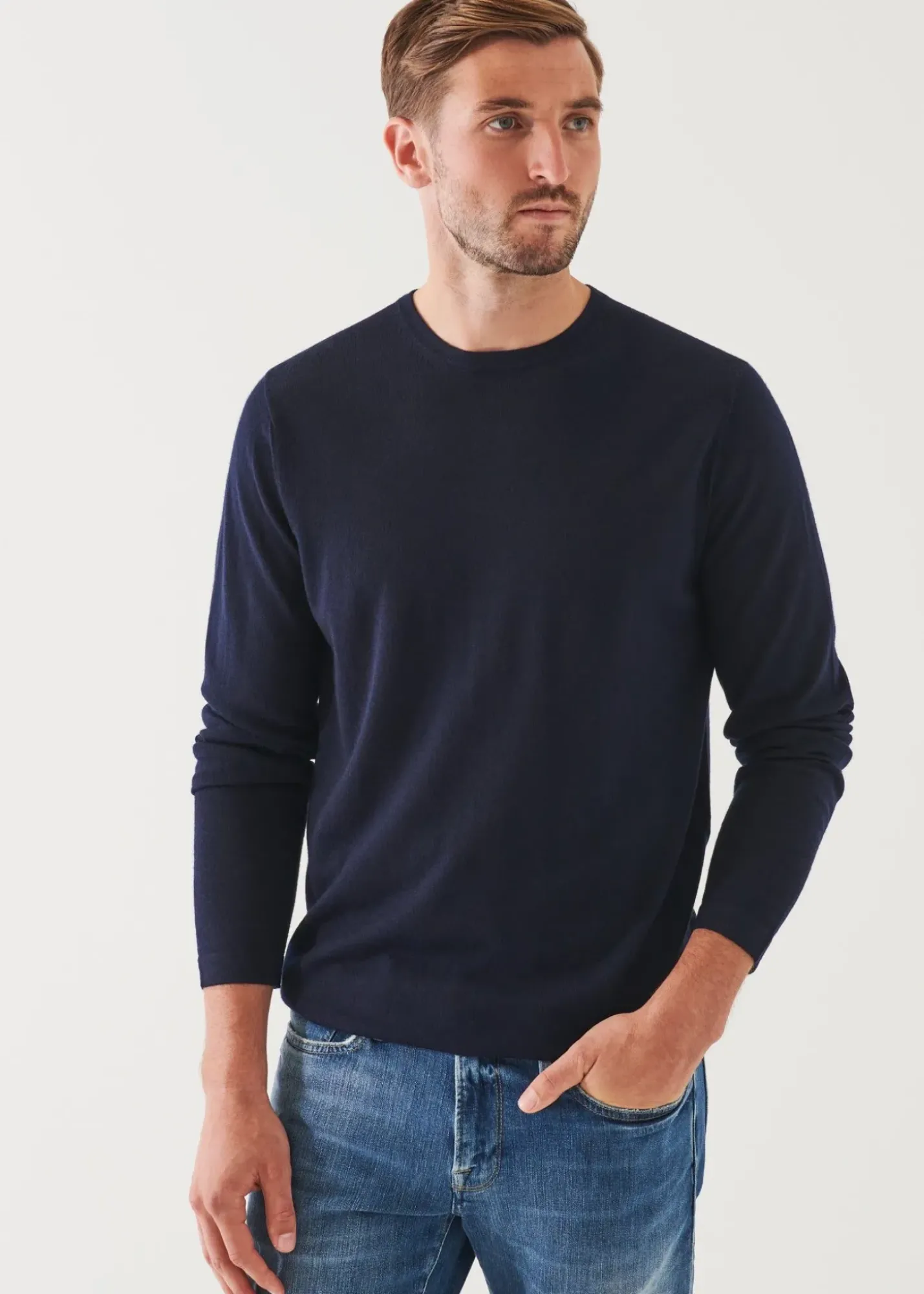 PATRICK ASSARAF Extra-Fine Merino Crewneck|Men Knitwear