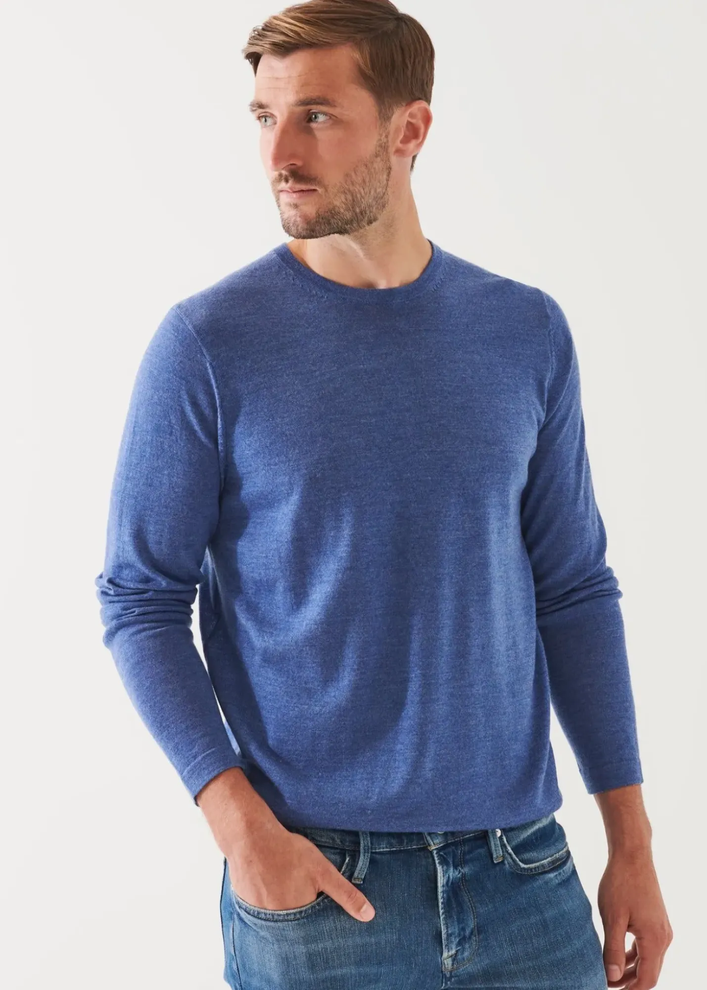 PATRICK ASSARAF Extra-Fine Merino Crewneck|Men Knitwear