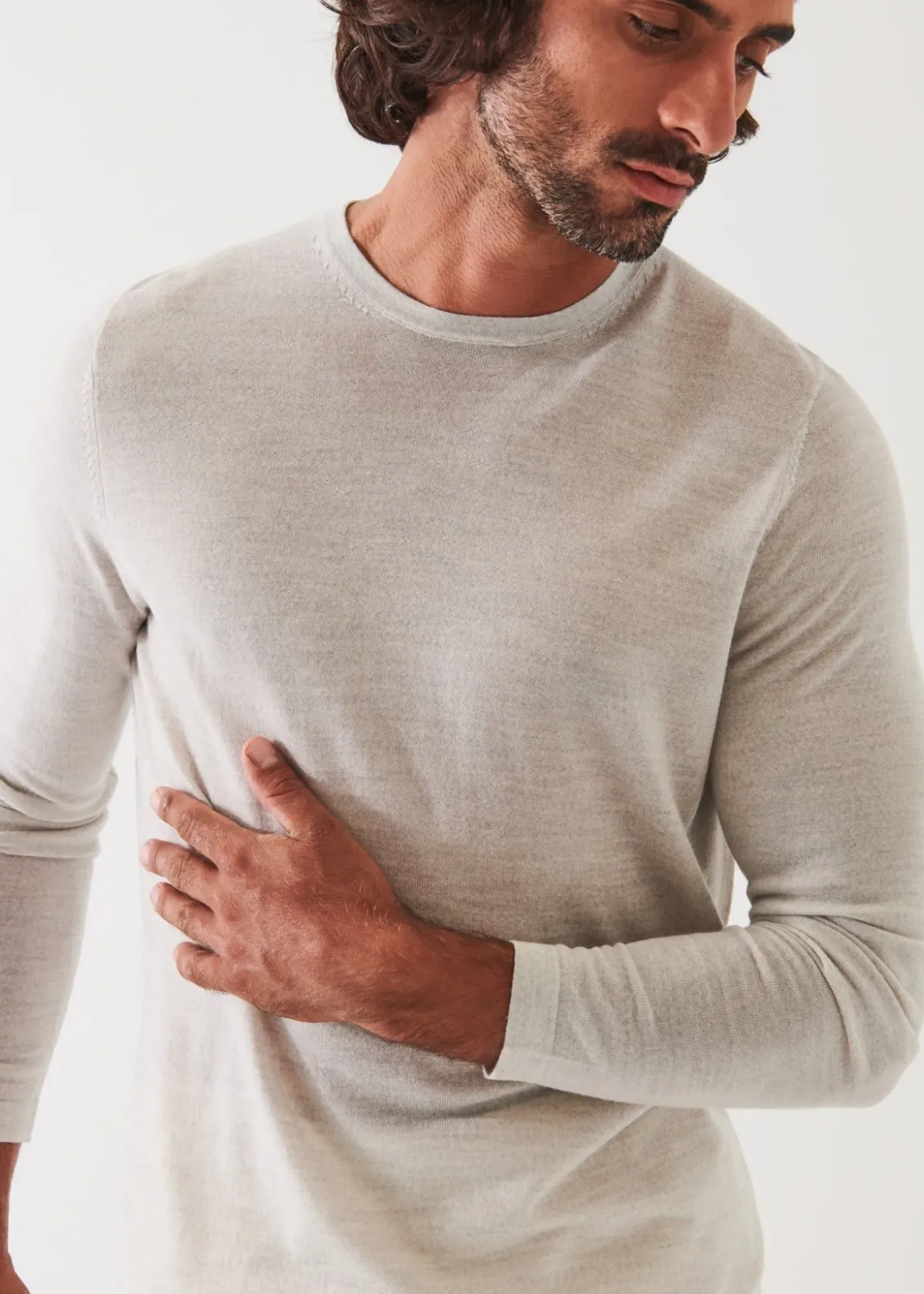 PATRICK ASSARAF Extra-Fine Merino Crewneck|Men Knitwear