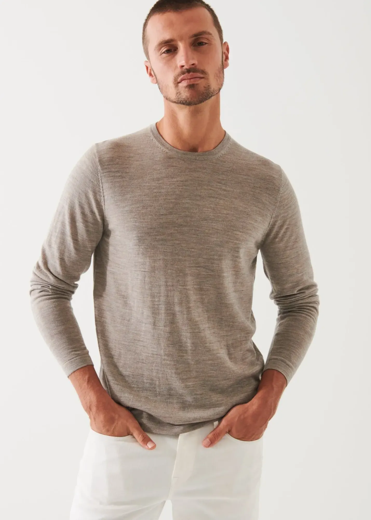 PATRICK ASSARAF Extra-Fine Merino Crewneck|Men Knitwear
