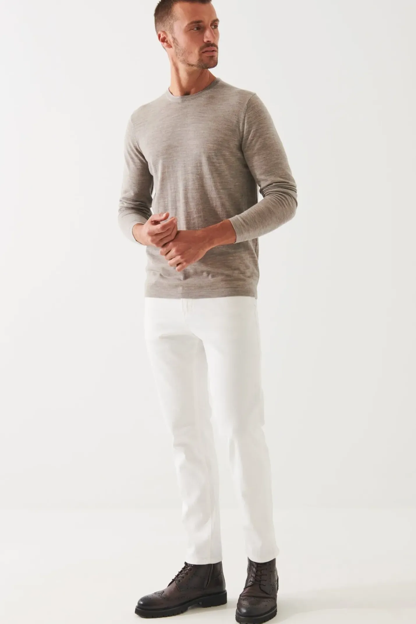 PATRICK ASSARAF Extra-Fine Merino Crewneck|Men Knitwear
