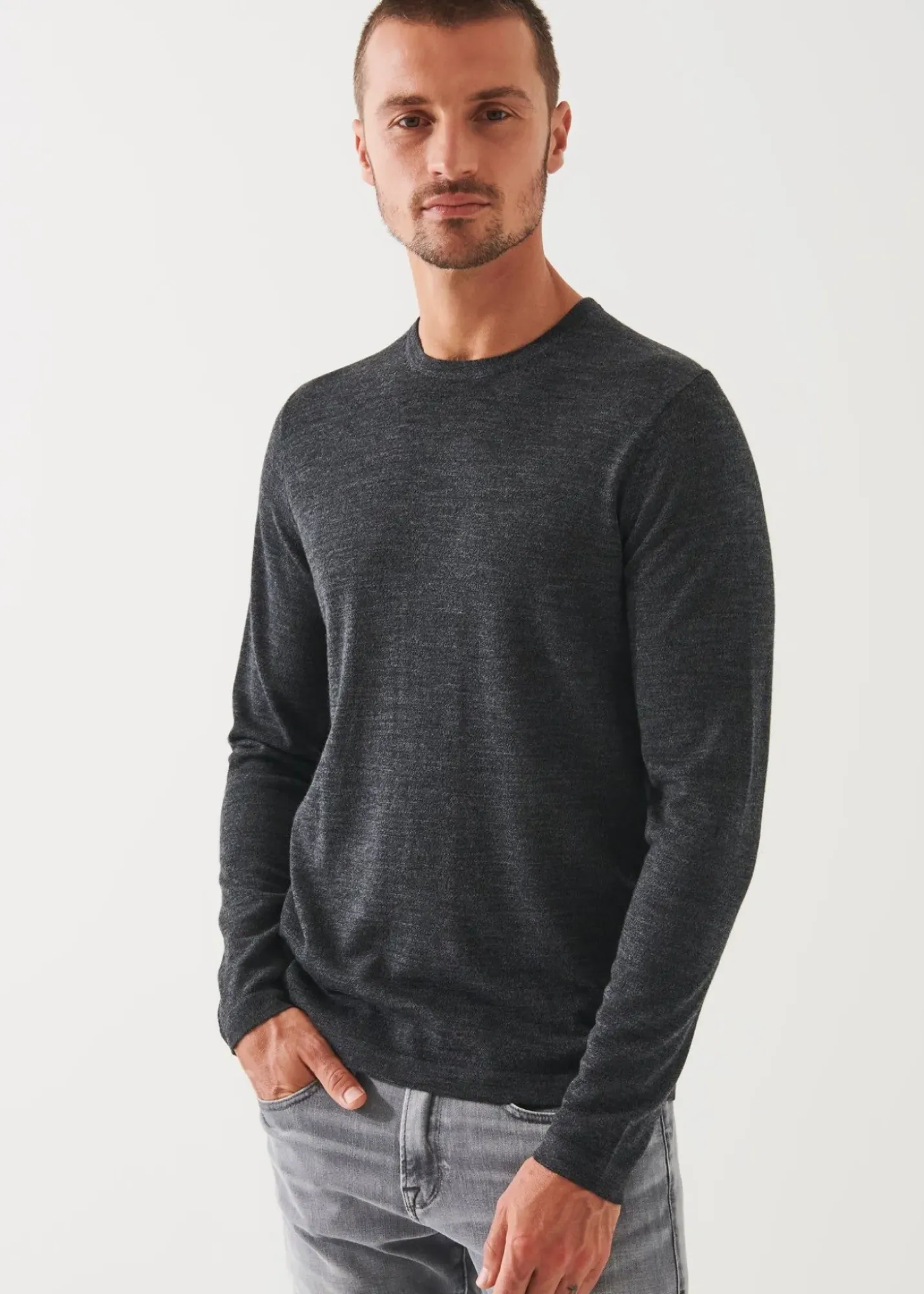 PATRICK ASSARAF Extra-Fine Merino Crewneck|Men Knitwear