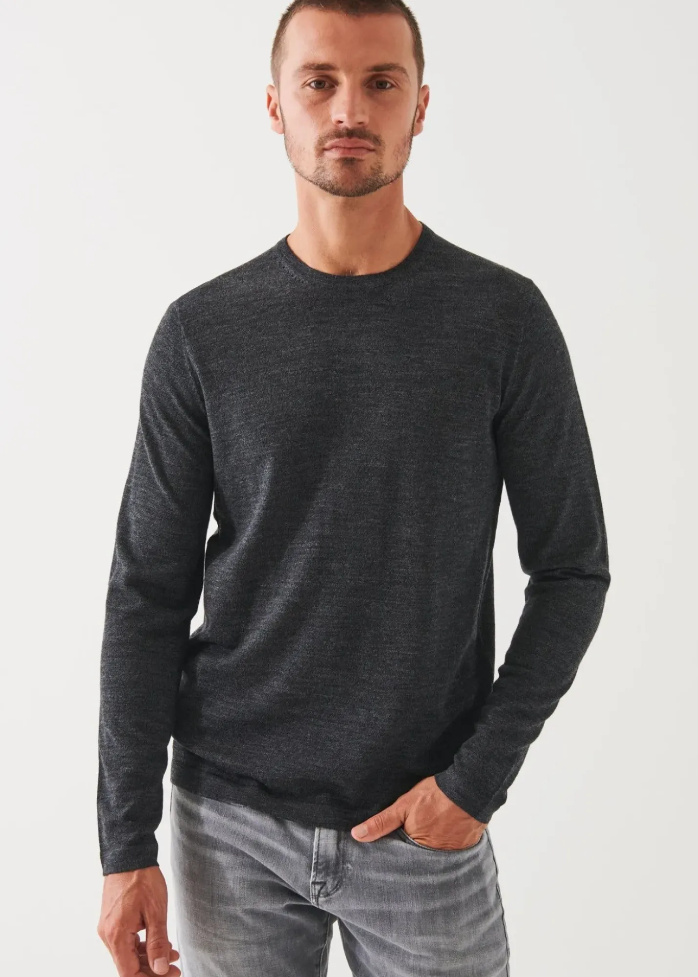 PATRICK ASSARAF Extra-Fine Merino Crewneck|Men Knitwear