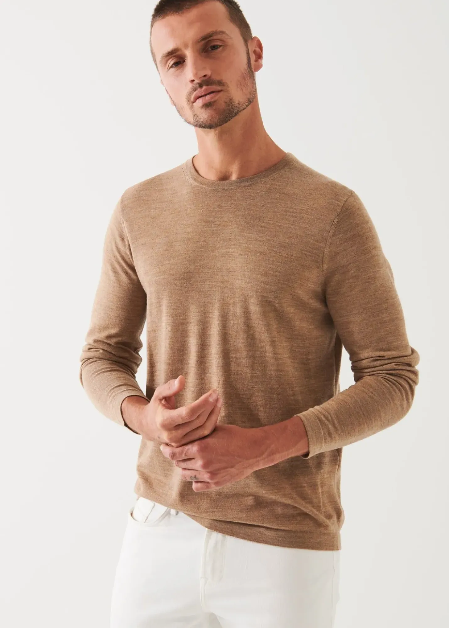 PATRICK ASSARAF Extra-Fine Merino Crewneck|Men Knitwear