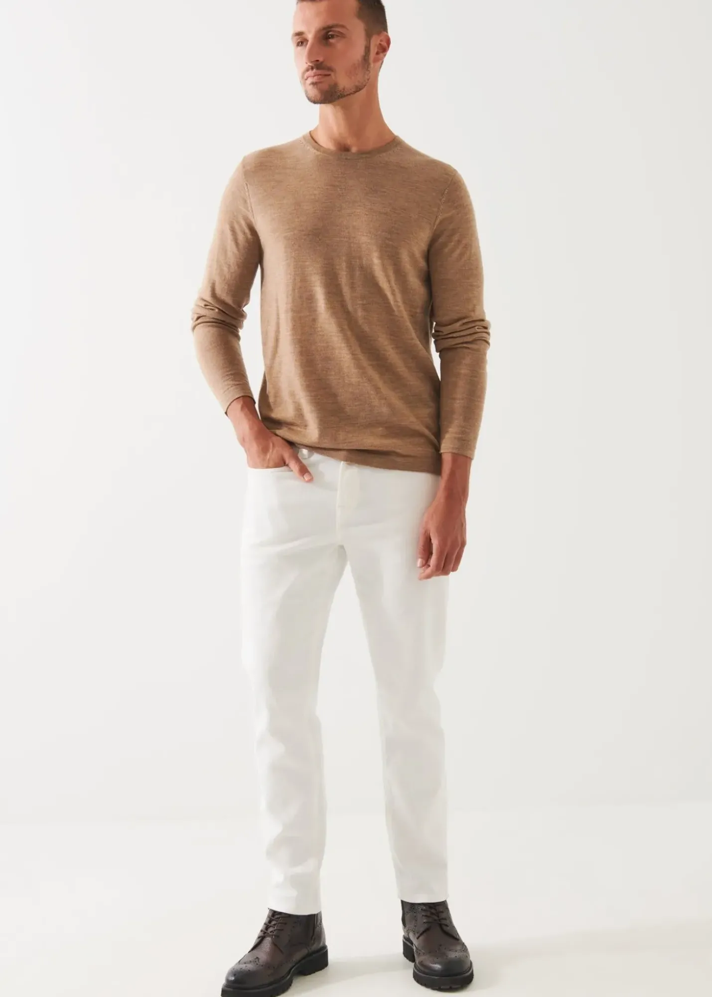 PATRICK ASSARAF Extra-Fine Merino Crewneck|Men Knitwear