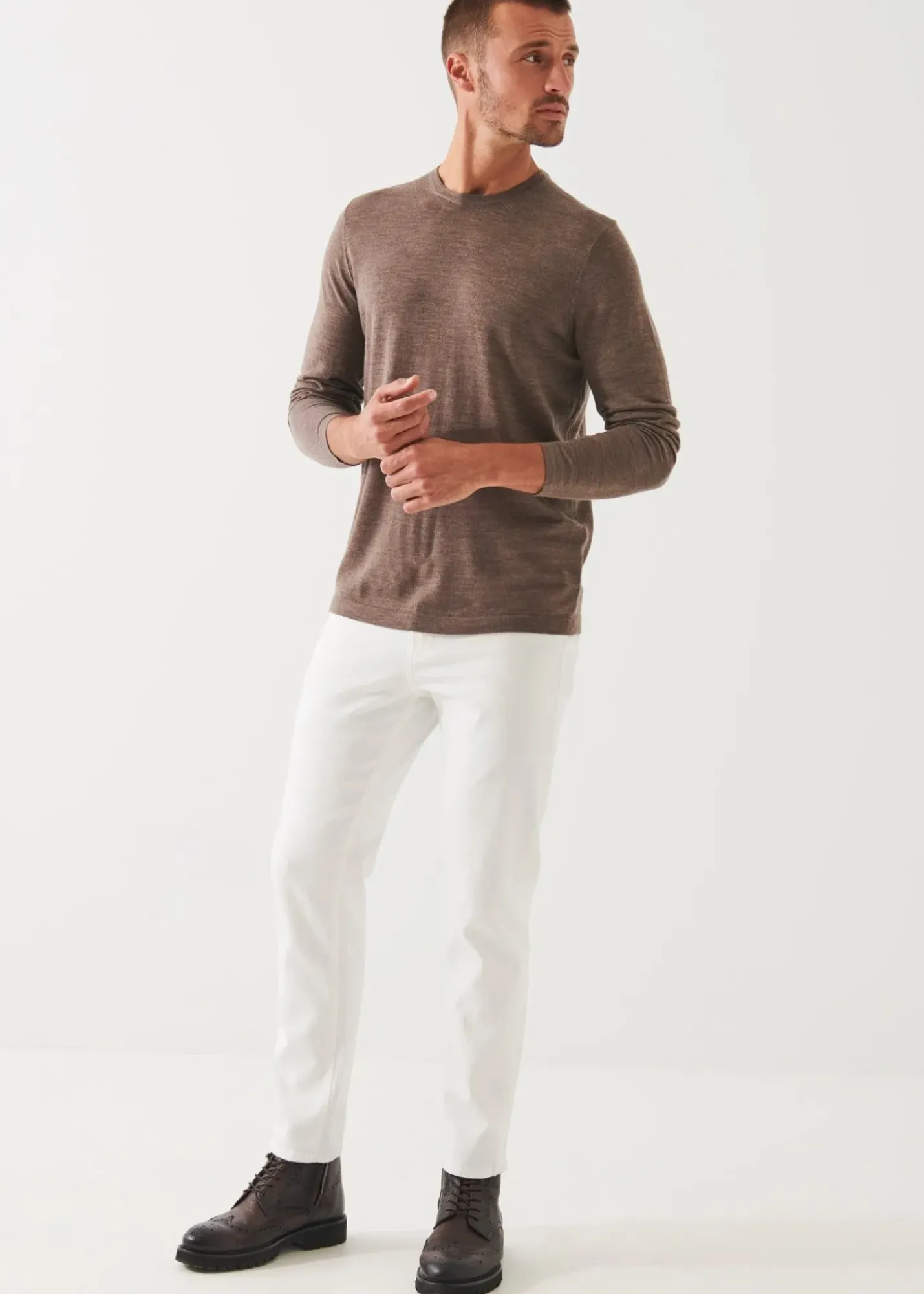 PATRICK ASSARAF Extra-Fine Merino Crewneck|Men Knitwear