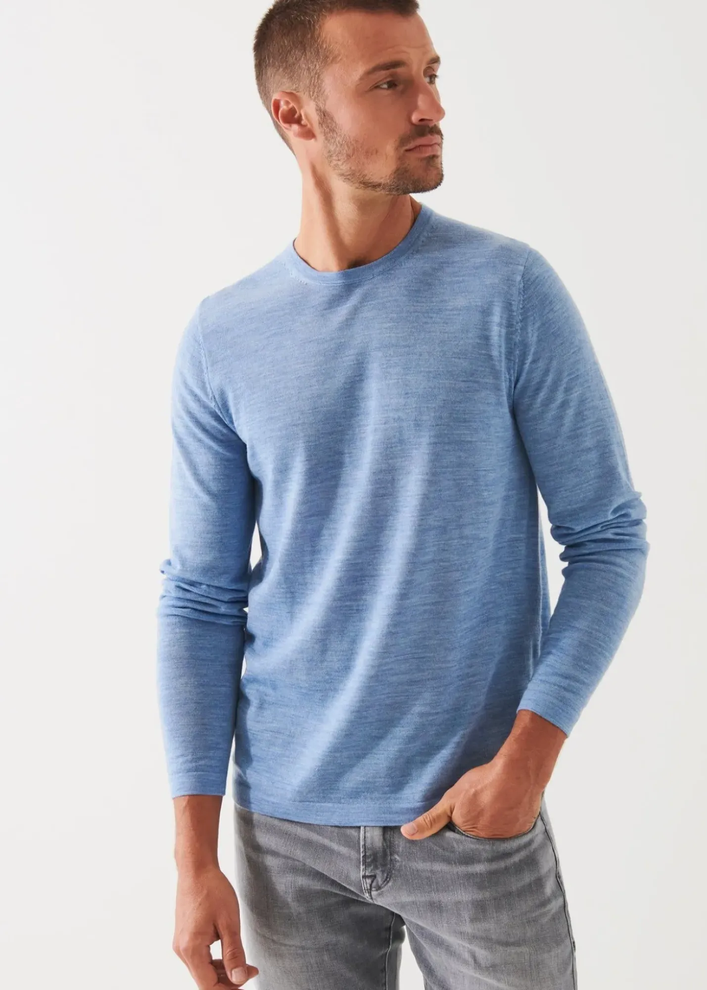 PATRICK ASSARAF Extra-Fine Merino Crewneck|Men Knitwear