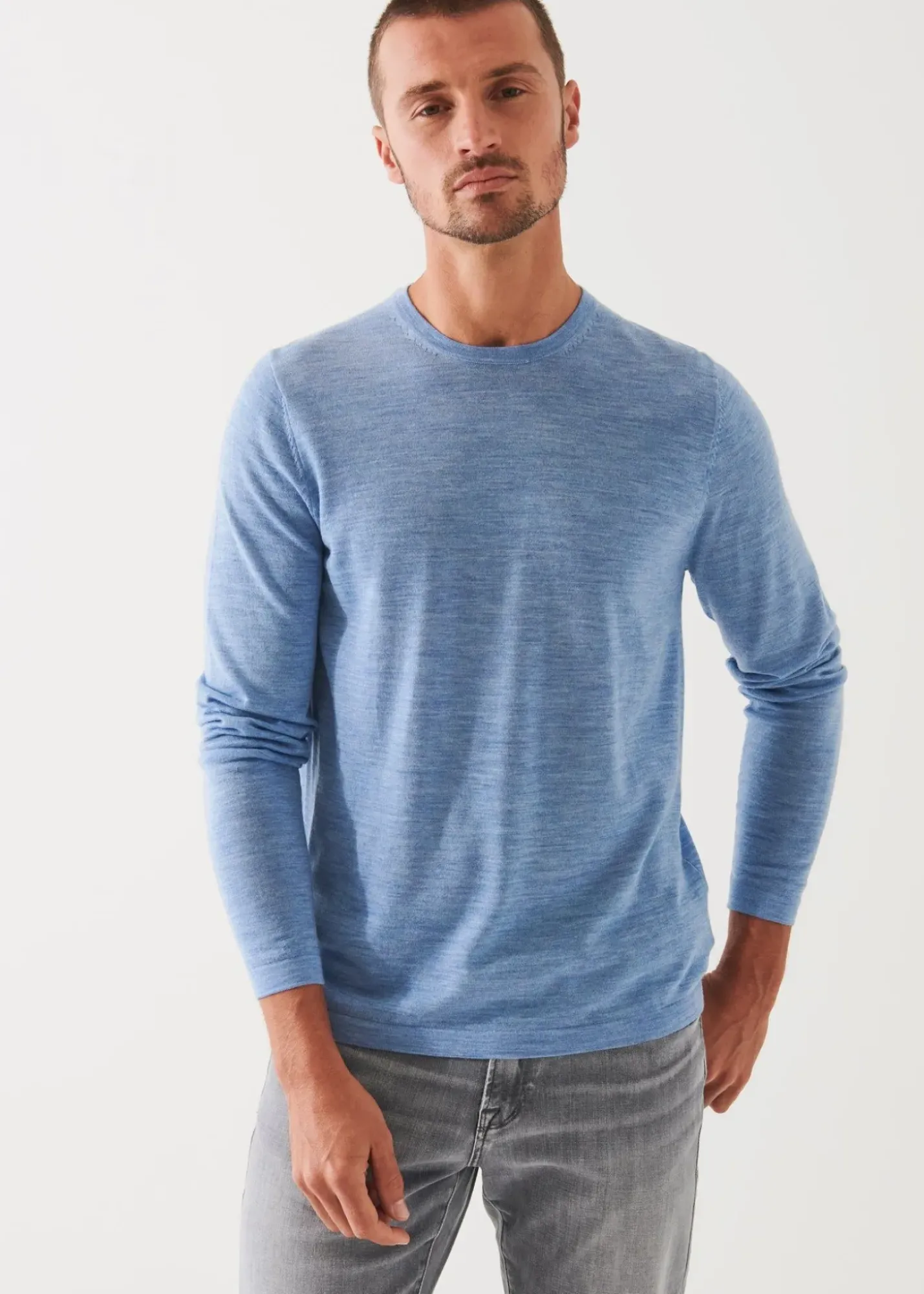 PATRICK ASSARAF Extra-Fine Merino Crewneck|Men Knitwear
