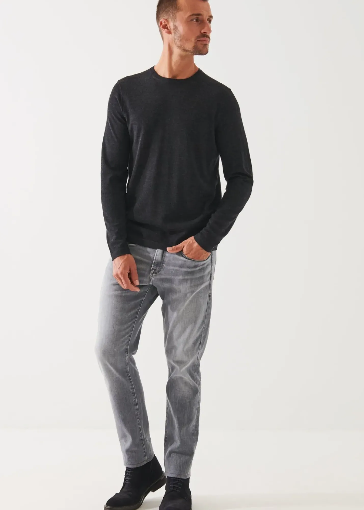 PATRICK ASSARAF Extra-Fine Merino Crewneck|Men Knitwear