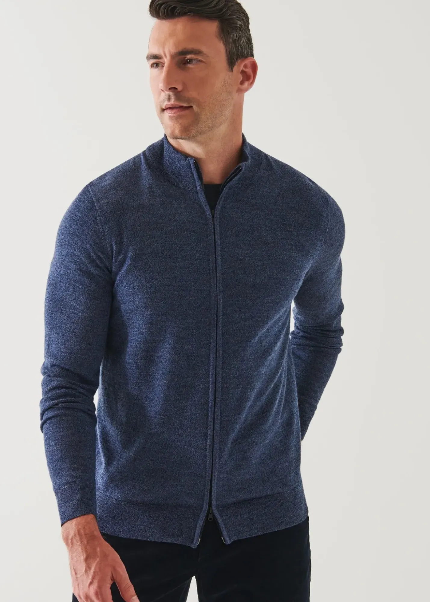 PATRICK ASSARAF Extra-Fine Merino Full Zip|Men Knitwear