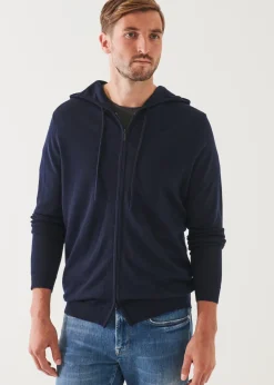 PATRICK ASSARAF Extra-Fine Merino Full Zip Hoodie|Men Knitwear