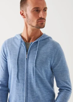 PATRICK ASSARAF Extra-Fine Merino Full Zip Hoodie|Men Knitwear