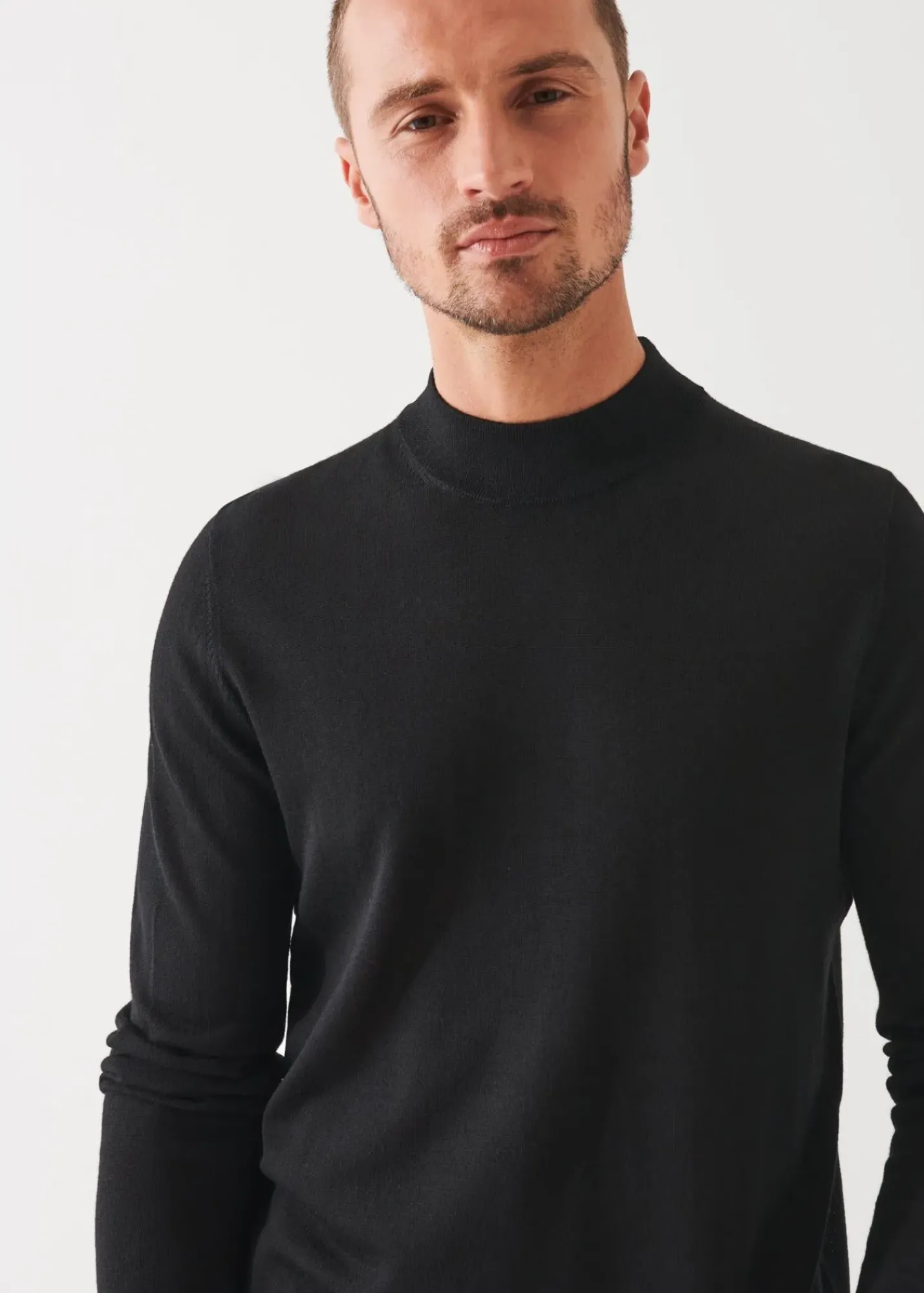 PATRICK ASSARAF Extra-Fine Merino Mock Neck|Men Knitwear
