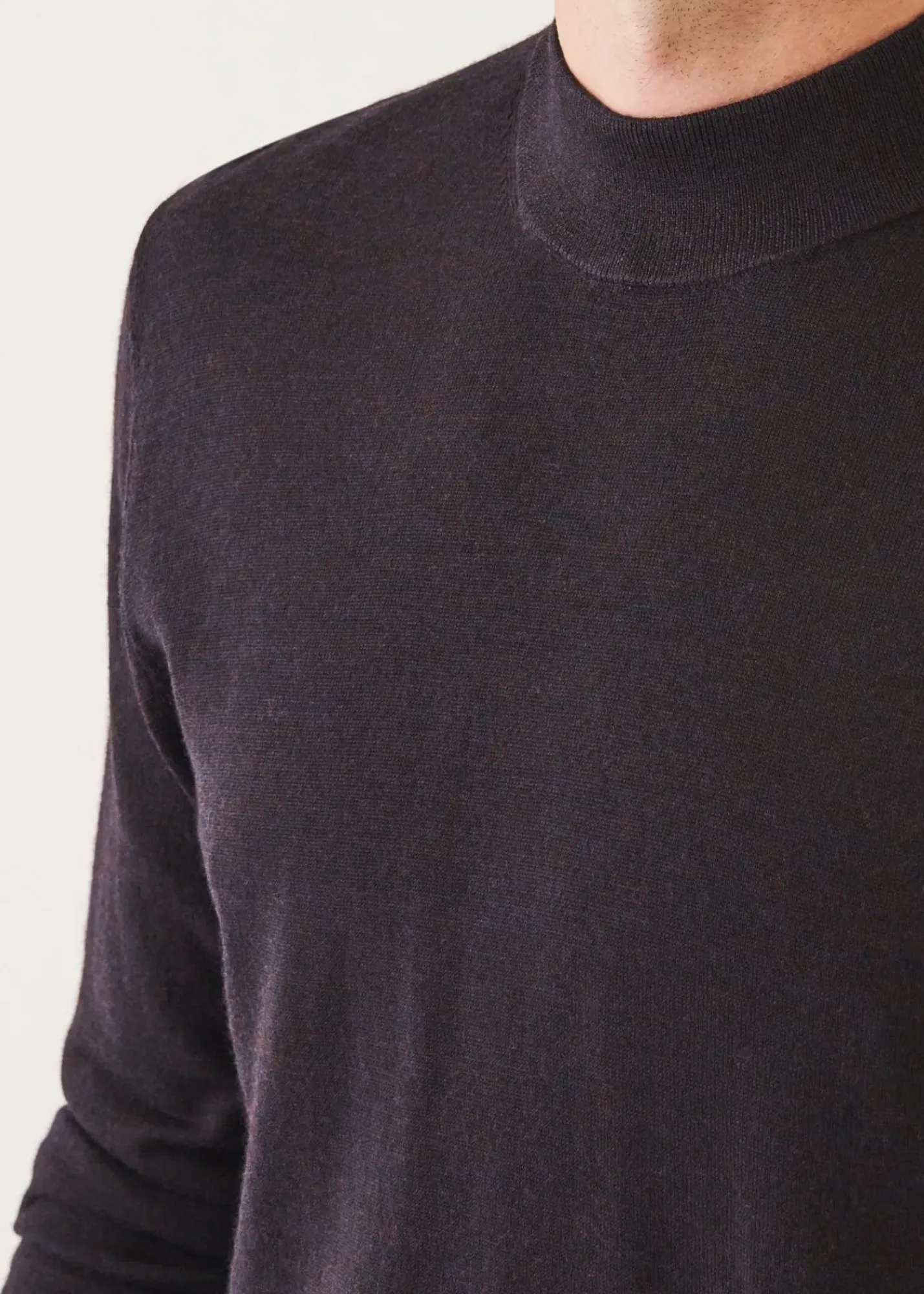 PATRICK ASSARAF Extra-Fine Merino Mock Neck|Men Knitwear