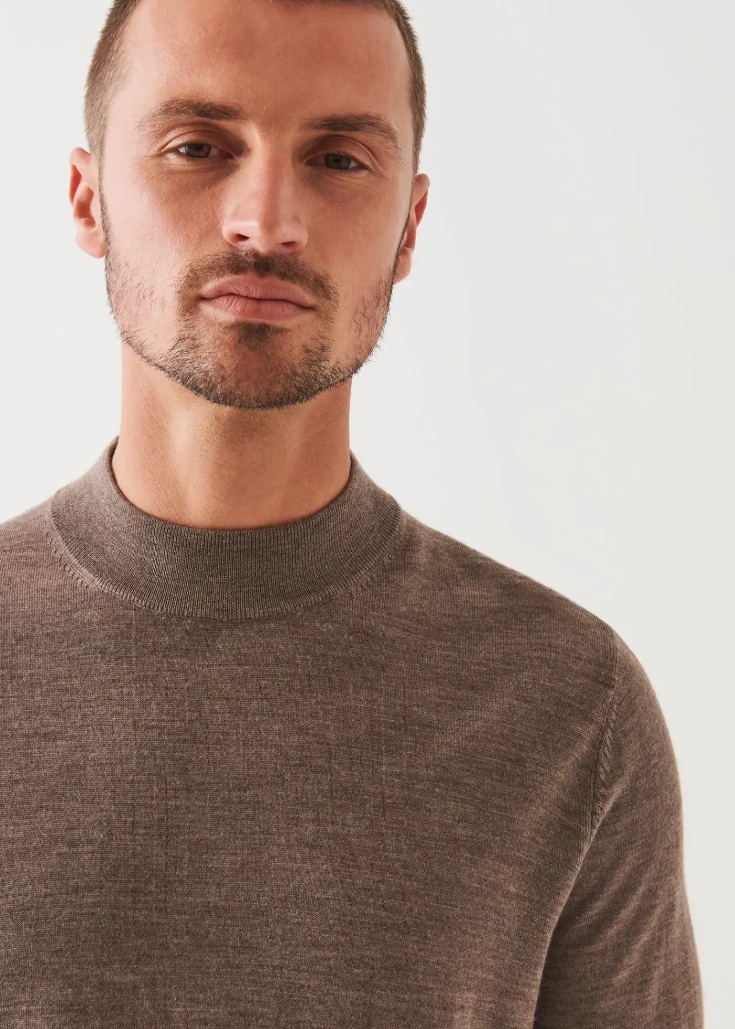 PATRICK ASSARAF Extra-Fine Merino Mock Neck|Men Knitwear