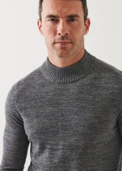 PATRICK ASSARAF Extra-Fine Merino Mock Neck Sweater|Men Knitwear