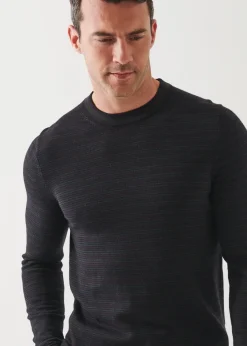 PATRICK ASSARAF Extra-Fine Merino Multi Stripe Crewneck|Men Knitwear