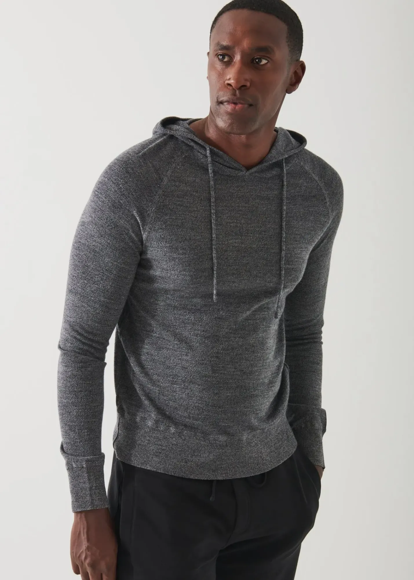 PATRICK ASSARAF Extra-Fine Merino Popover Hoodie|Men Knitwear