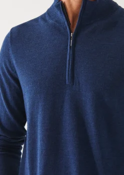 PATRICK ASSARAF Extra-Fine Merino Quarter Zip|Men Knitwear