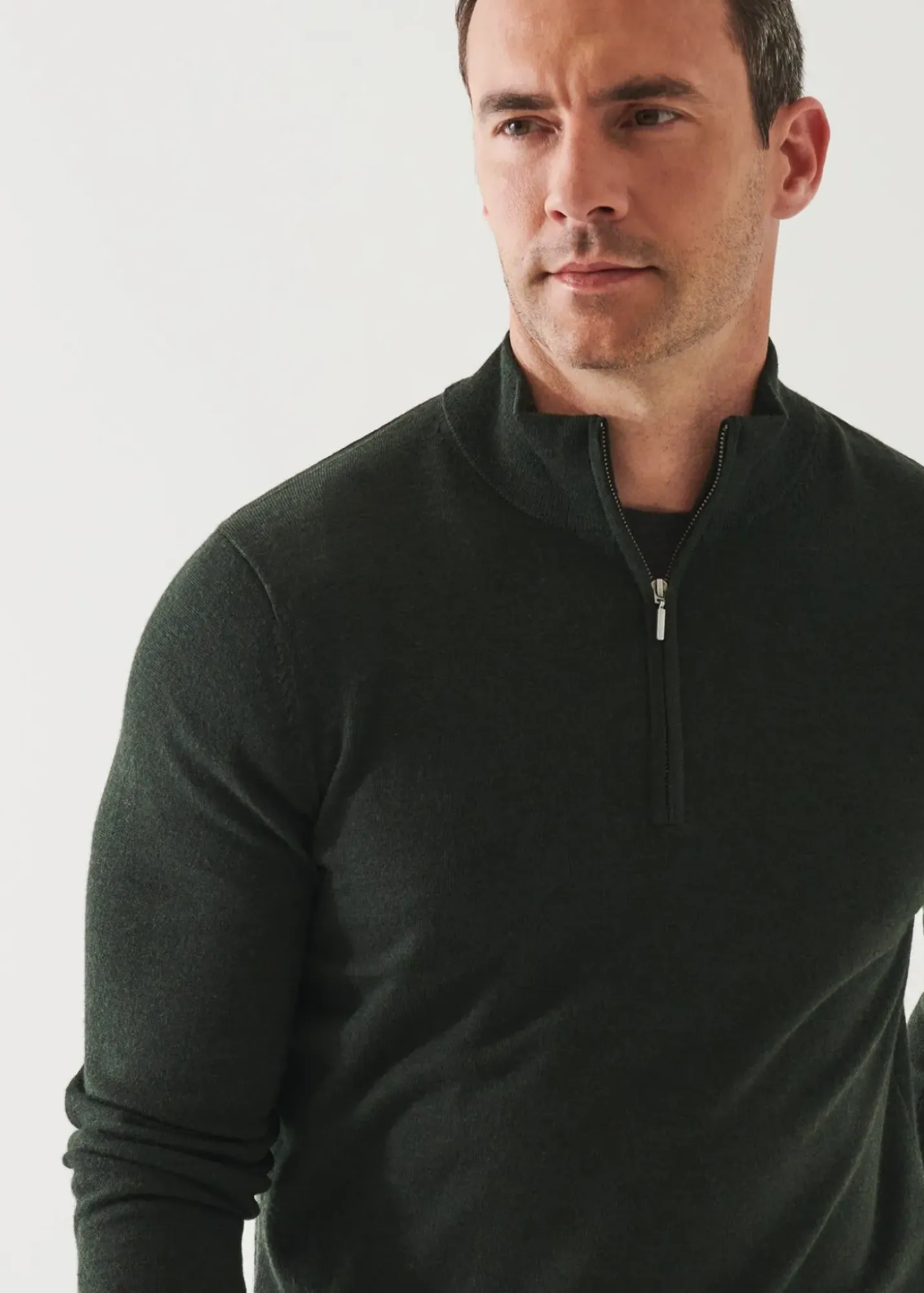 PATRICK ASSARAF Extra-Fine Merino Quarter Zip|Men Knitwear