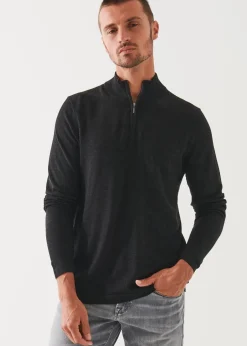 PATRICK ASSARAF Extra-Fine Merino Quarter Zip|Men Knitwear