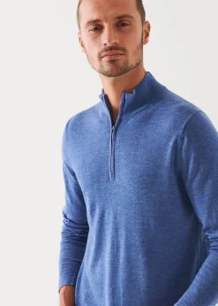 PATRICK ASSARAF Extra-Fine Merino Quarter Zip|Men Knitwear