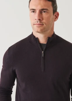 PATRICK ASSARAF Extra-Fine Merino Quarter Zip|Men Knitwear