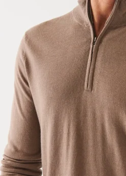 PATRICK ASSARAF Extra-Fine Merino Quarter Zip|Men Knitwear