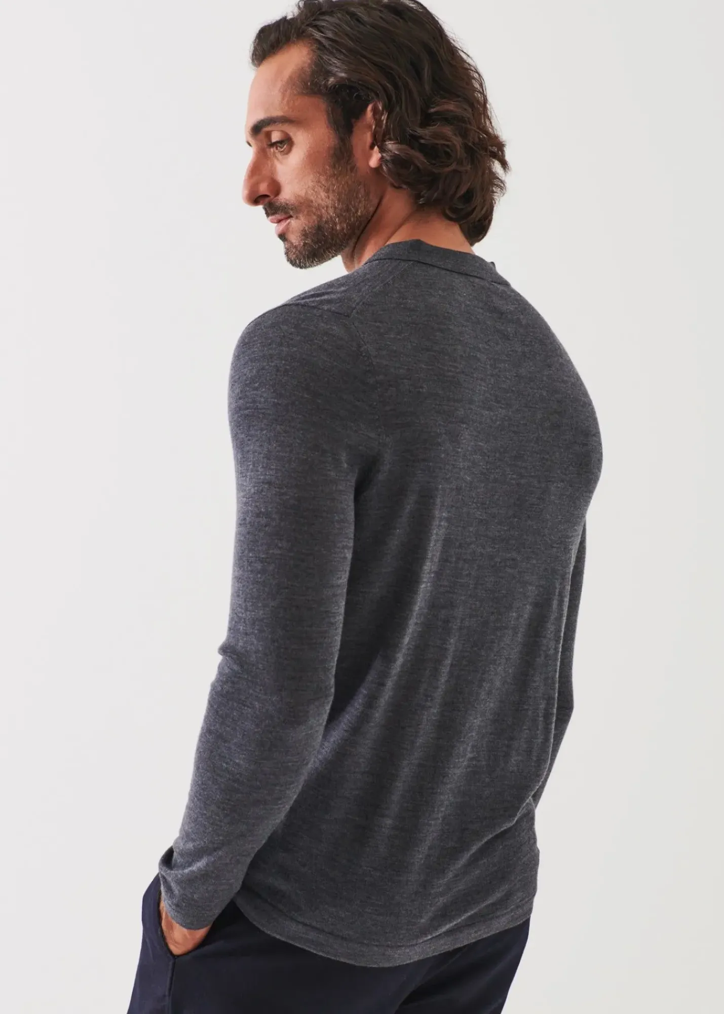PATRICK ASSARAF Extra-Fine Merino Quarter Zip Polo|Men Polos