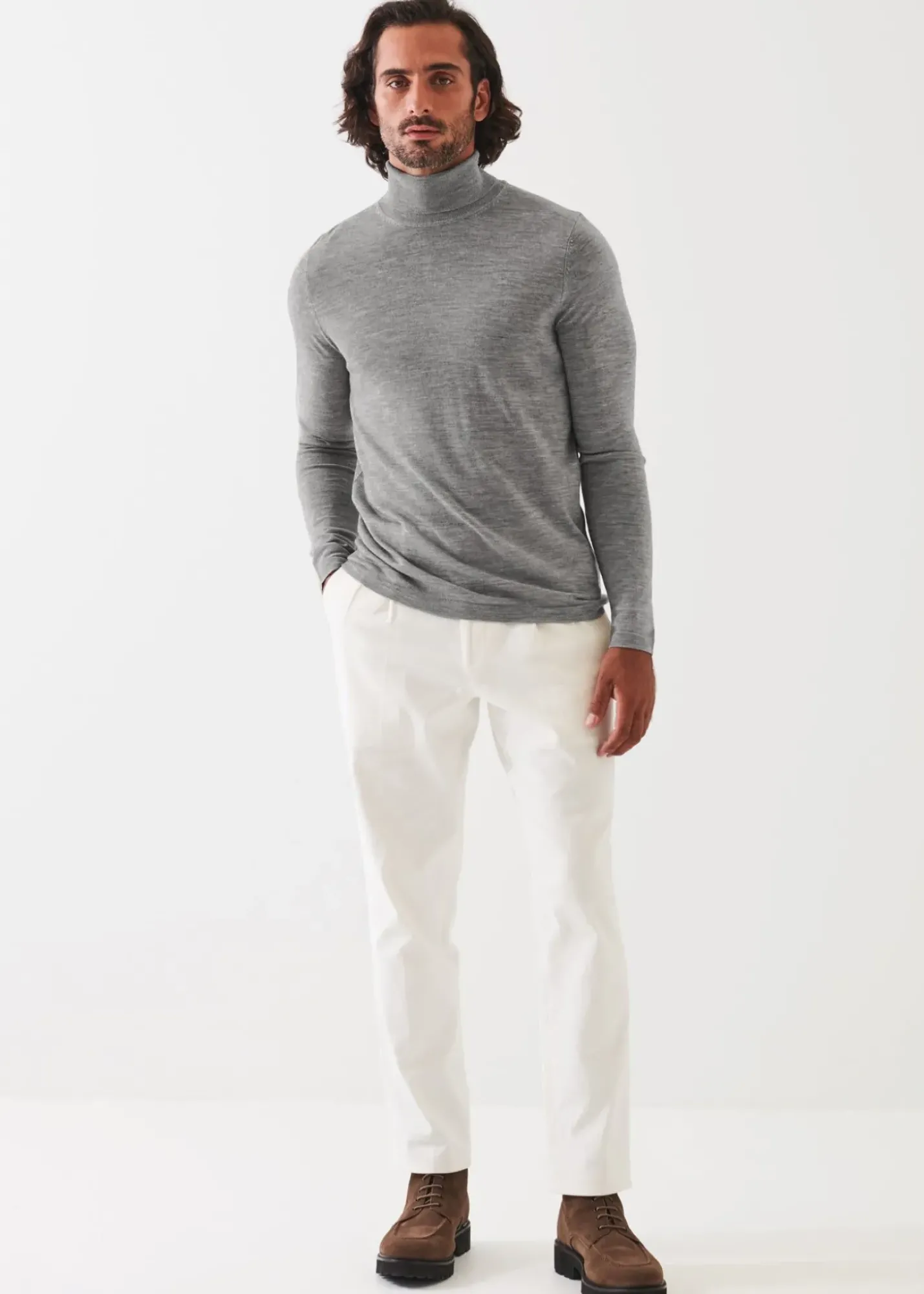 PATRICK ASSARAF Extra-Fine Merino Turtleneck|Men Knitwear