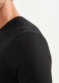PATRICK ASSARAF Extra-Fine Merino Vintage Wash V-Neck|Men Knitwear