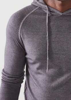 PATRICK ASSARAF Extra-Fine Merino Vintage Wash Hoodie|Men Knitwear