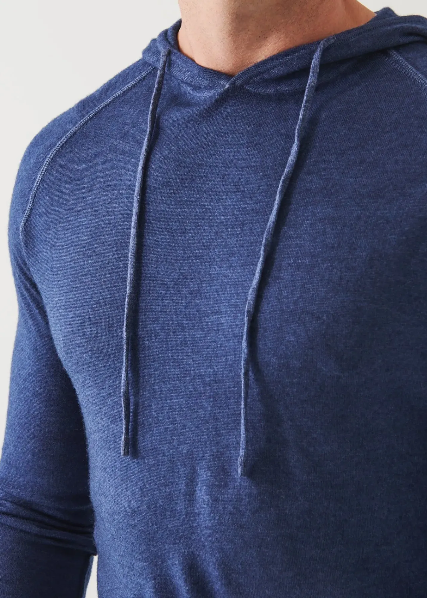 PATRICK ASSARAF Extra-Fine Merino Vintage Wash Hoodie|Men Knitwear