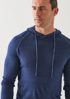 PATRICK ASSARAF Extra-Fine Merino Vintage Wash Hoodie|Men Knitwear