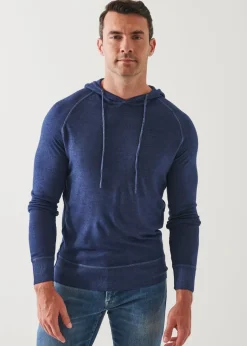 PATRICK ASSARAF Extra-Fine Merino Vintage Wash Hoodie|Men Knitwear