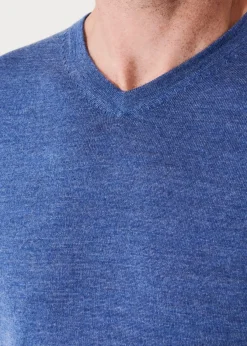 PATRICK ASSARAF Extra-Fine Merino V-Neck|Men Knitwear