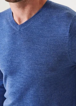PATRICK ASSARAF Extra-Fine Merino V-Neck|Men Knitwear