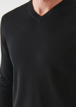 PATRICK ASSARAF Extra-Fine Merino V-Neck|Men Knitwear