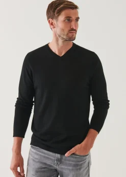 PATRICK ASSARAF Extra-Fine Merino V-Neck|Men Knitwear